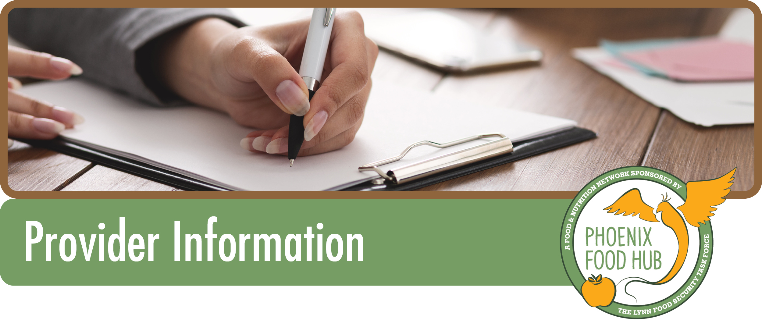 Image of person writing on a clipboard